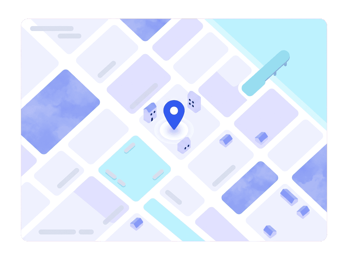 Illustrated district map of San Francisco, CA